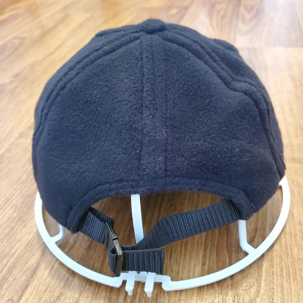 Vtg 90s Ski Hat Kids Strapback Black Fleece Talbots Outdoor Snow Rare‎